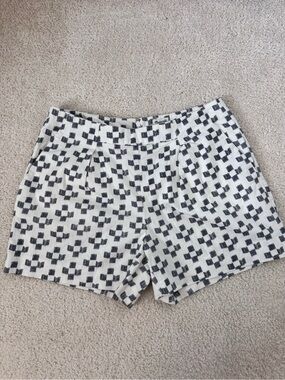 Madewell Black & White Geometric Print Shorts